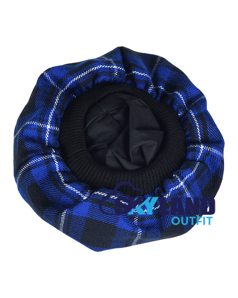 Ramsey Blue Tartan Tam o' Shanter Scottish Flat Bonnet image 3