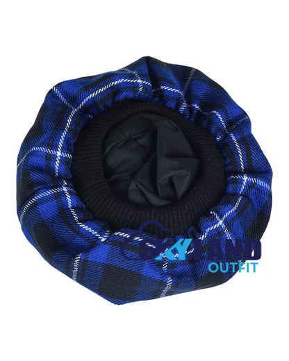 Ramsey Blue Tartan Tam o' Shanter Scottish Flat Bonnet image 3