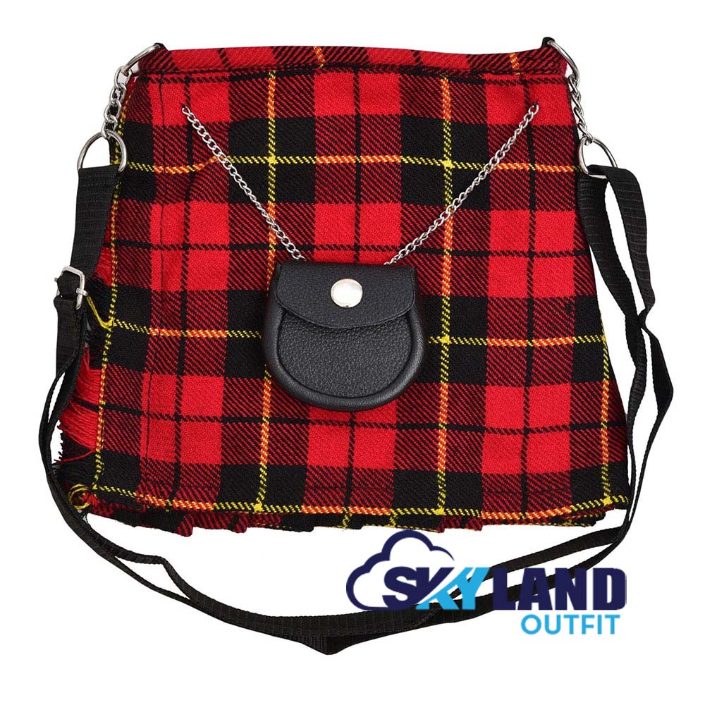 Wallace Tartan Ladies Kilt Shaped Purse, Tote Bag image 0