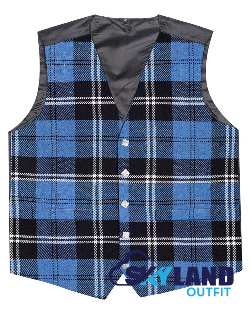 Ramsey Blue Hunting Tartan Waistcoat - Argyle Vest Made to Order image 0