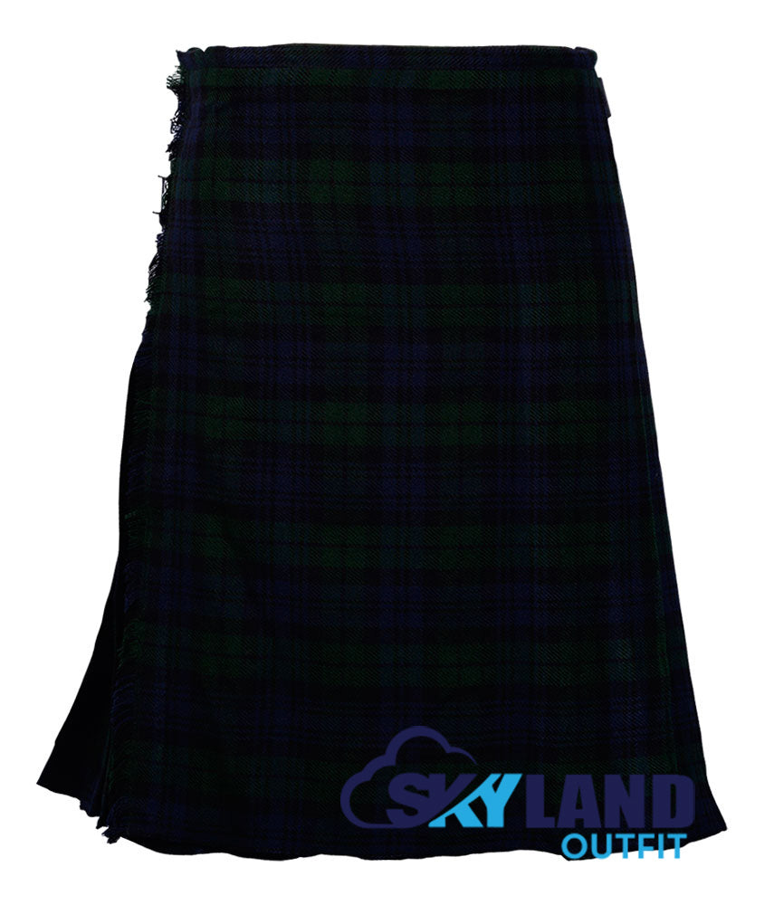 Black Watch 8 Yard Kilt for Men Traditional Scottish Tartan Kilt image 0