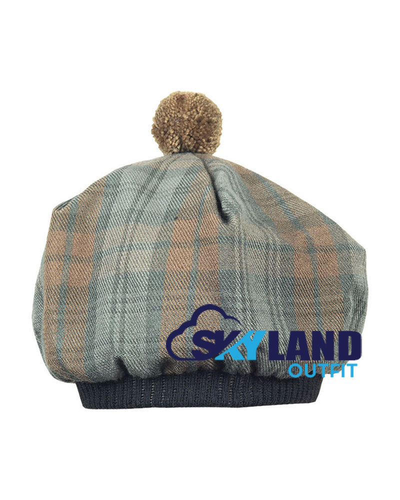 Weathered Black Watch Tartan Tam o' Shanter Scottish Flat Bonnet image 0