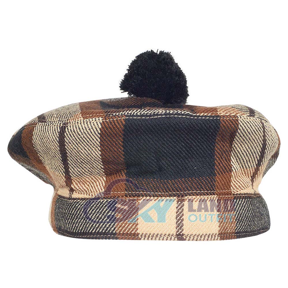 Rose Ancient Tartan Balmoral Hat – Traditional Highlander Kilt Cap