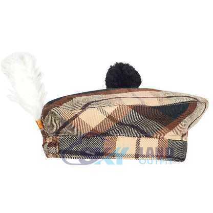 Rose Ancient Tartan Balmoral Hat – Traditional Highlander Kilt Cap