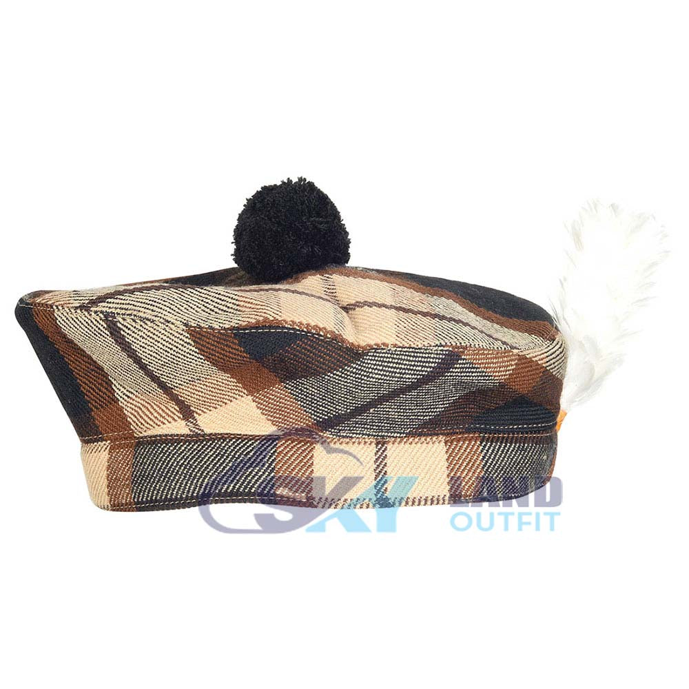 Rose Ancient Tartan Balmoral Hat – Traditional Highlander Kilt Cap