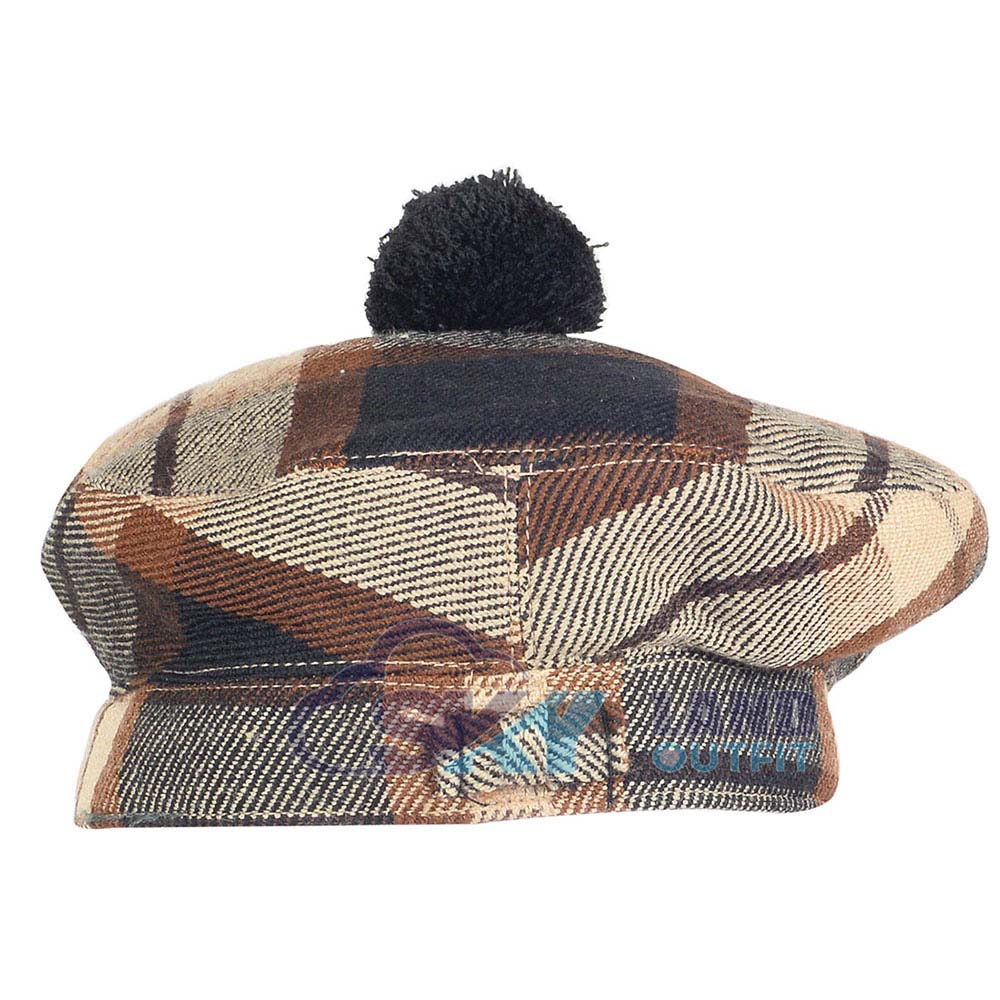Rose Ancient Tartan Balmoral Hat – Traditional Highlander Kilt Cap