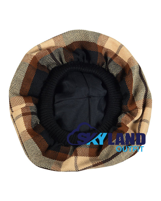 Rose Ancient Tartan Tam o' Shanter Scottish Flat Bonnet image 1