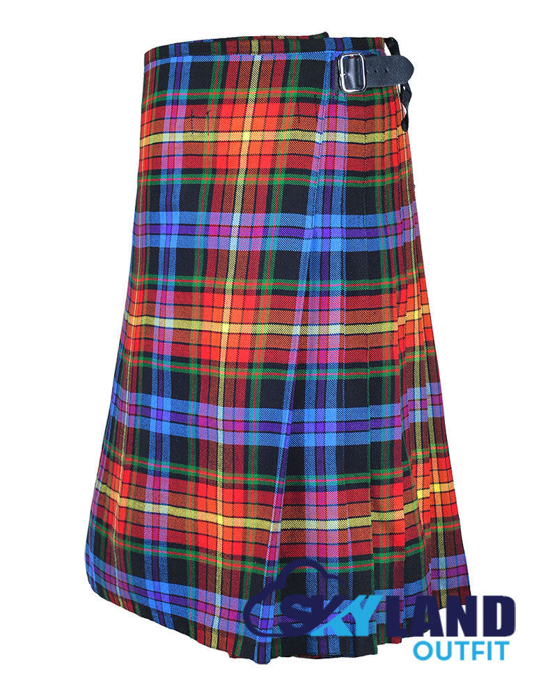 LGBTQ Pride Tartan 8 Yard Kilt for Men Traditional Scottish Kilt image 2