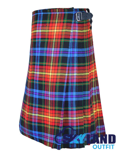 LGBTQ Pride Tartan 8 Yard Kilt for Men Traditional Scottish Kilt image 2