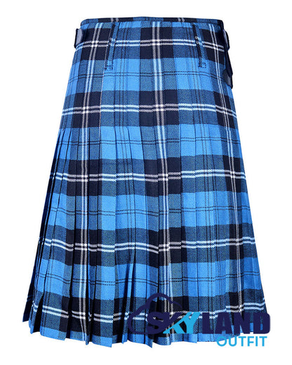Ramsey Blue Hunting Tartan 8 Yard Kilt Traditional Scottish Kilt image 3