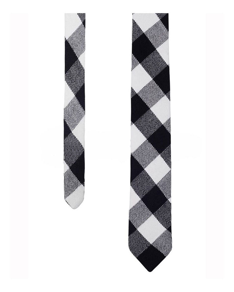 White, Black Rob Roy Tartan NeckTie Scottish Clan NeckTies image 2