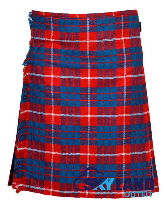 Hamilton Red Tartan 8 Yard Kilt for Men Traditional Scottish Kilt image 0