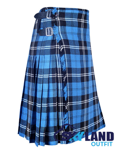 Ramsey Blue Hunting Tartan 8 Yard Kilt Traditional Scottish Kilt image 1