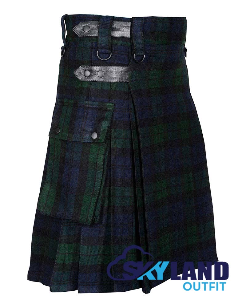 Black Watch Tartan Kilt Modern Utility Kilts image 1