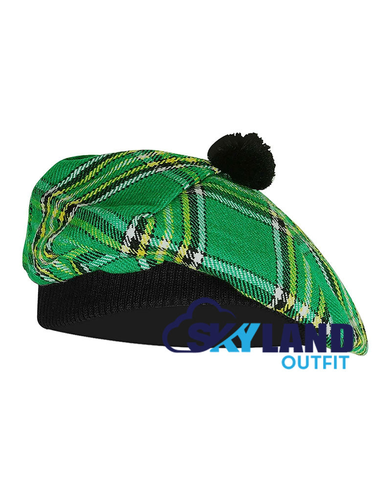 Irish Heritage Tartan Tam o' Shanter Celtic Flat Bonnet image 2