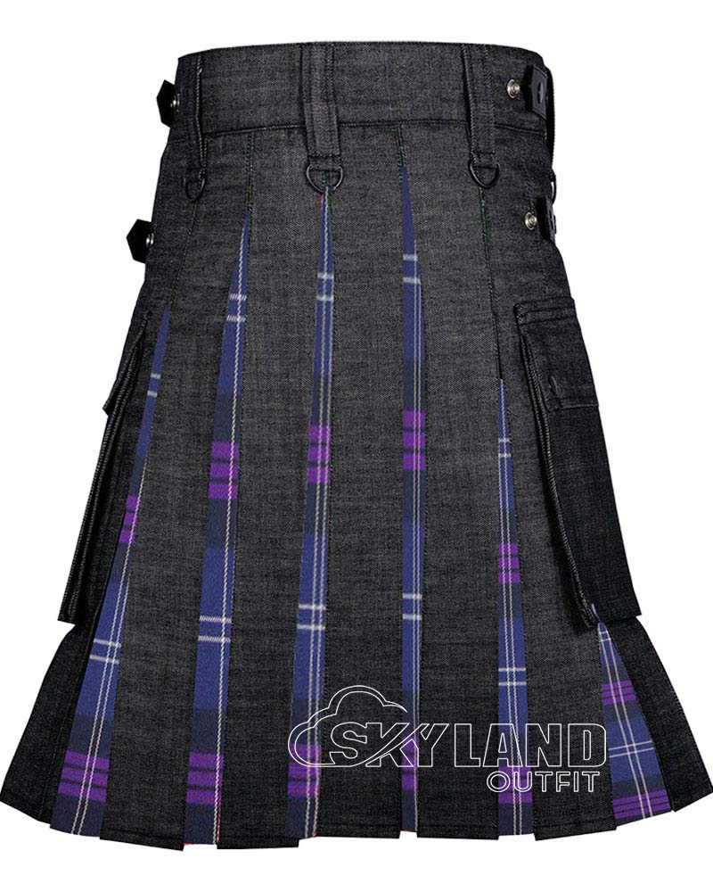 Hybrid Utility Kilts – Black Denim & Heritage of Scotland Tartan