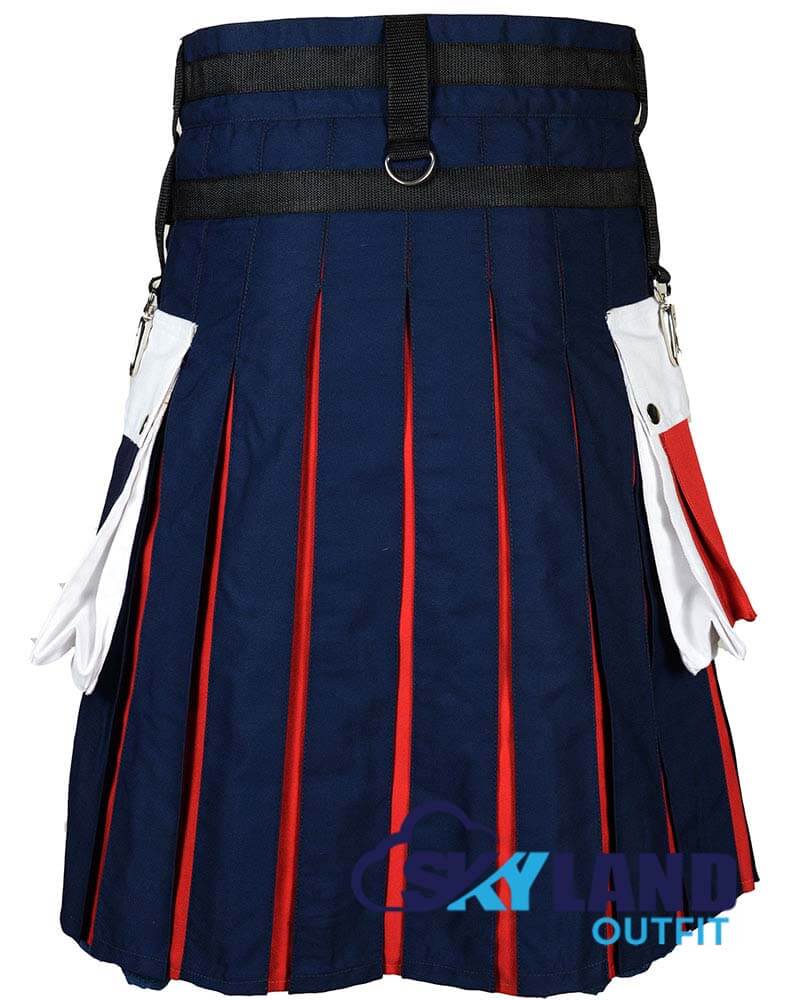 British Flag Utility Kilt – Handmade Cotton Patriotic Kilt for Men