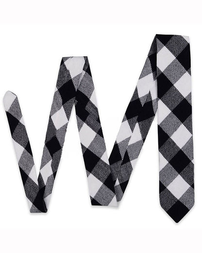 White, Black Rob Roy Tartan NeckTie Scottish Clan NeckTies image 1