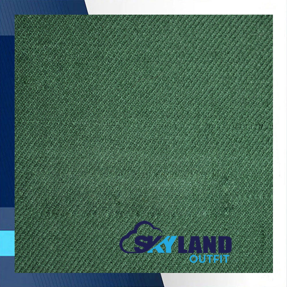 Solid Green Tartan Homespun Wool Blend Fabric By the Yard image 0