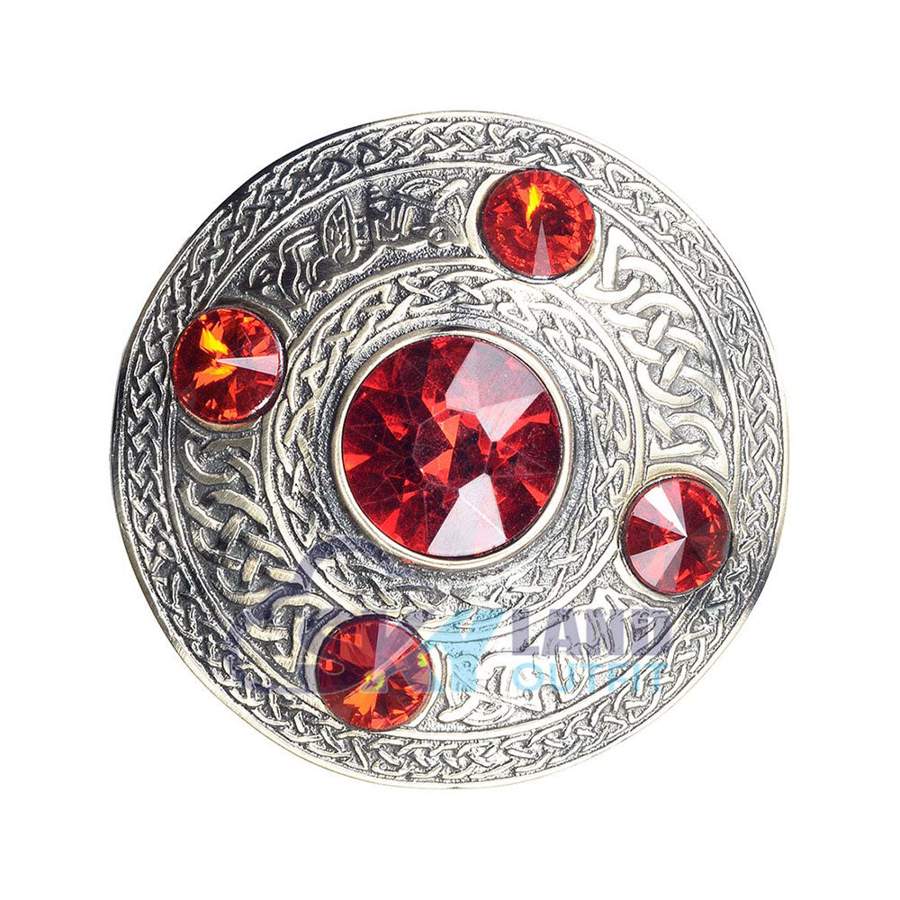 Scottish Rose Tartan Kilt Fly Plaid with Free Brooch image 1