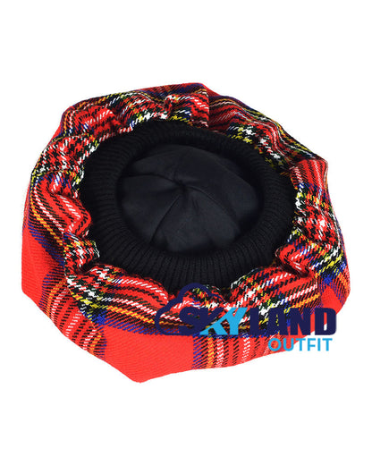 Royal Stewart Tartan Tam o' Shanter Scottish Flat Bonnet image 4