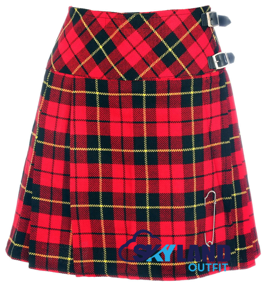 Wallace Tartan Mini Billie Kilt Girls Modern Kilt Skirt image 0