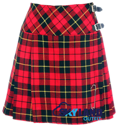 Wallace Tartan Mini Billie Kilt Girls Modern Kilt Skirt image 0