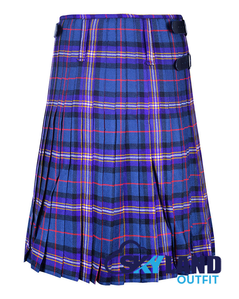 Masonic Tartan 8 Yard Kilt for Men Traditional Scottish Kilt image 3
