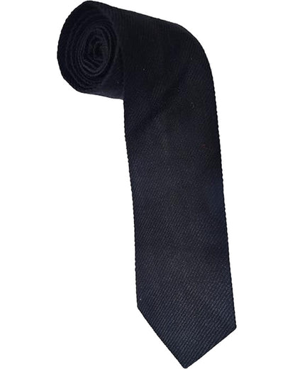 Solid Black Tartan NeckTie Scottish Clan NeckTies image 2
