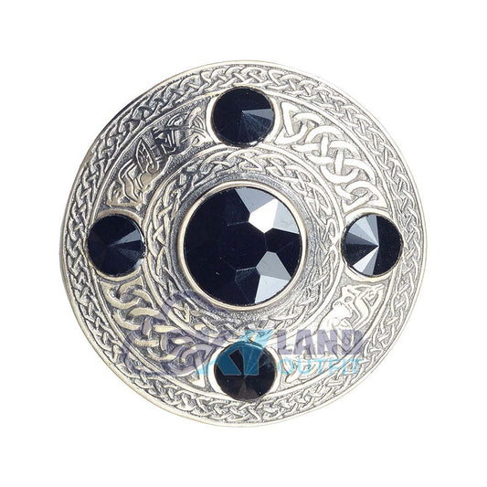 Grey Watch Tartan Kilt Fly Plaid with Free Brooch image 1