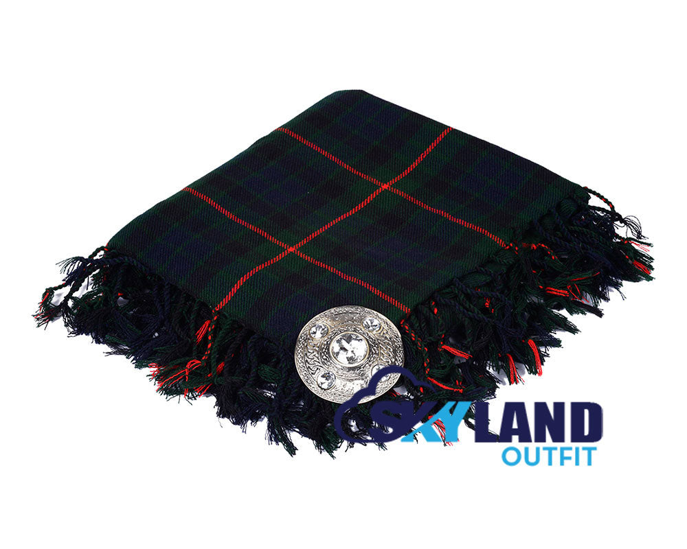 Gunn Tartan Kilt Fly Plaid with Free Brooch image 0