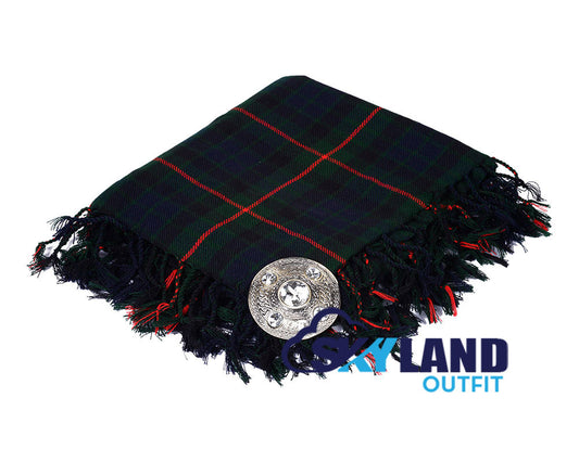Gunn Tartan Kilt Fly Plaid with Free Brooch image 0