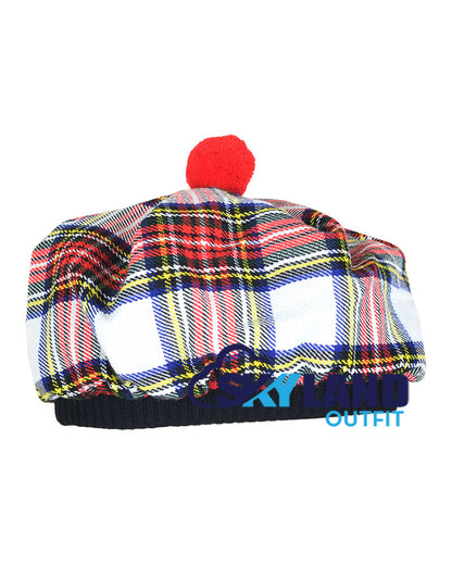 Dress Stewart Tartan Tam o' Shanter Scottish Flat Bonnet image 0