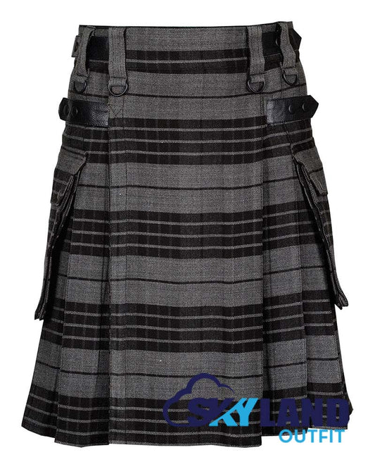 Grey Watch Tartan Kilt Modern Utility Kilts image 0