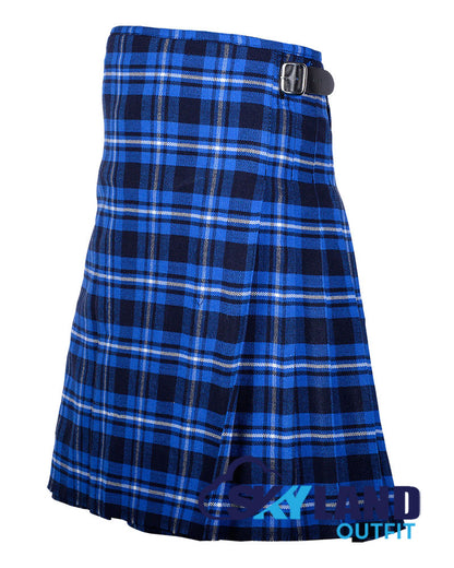 Ramsey Blue Tartan 8 Yard Kilt for Men Traditional Scottish Kilt image 2