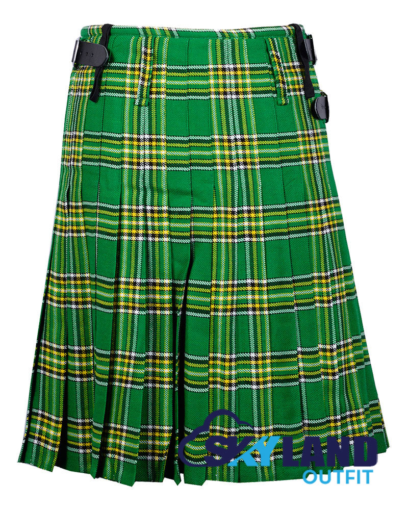 Irish Heritage Tartan 8 Yard Kilt for Men Traditional Scottish Kilt image 2