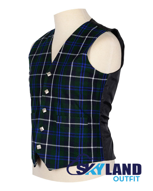 Douglas Blue Tartan Waistcoat - Argyle Vest Made to Order image 1