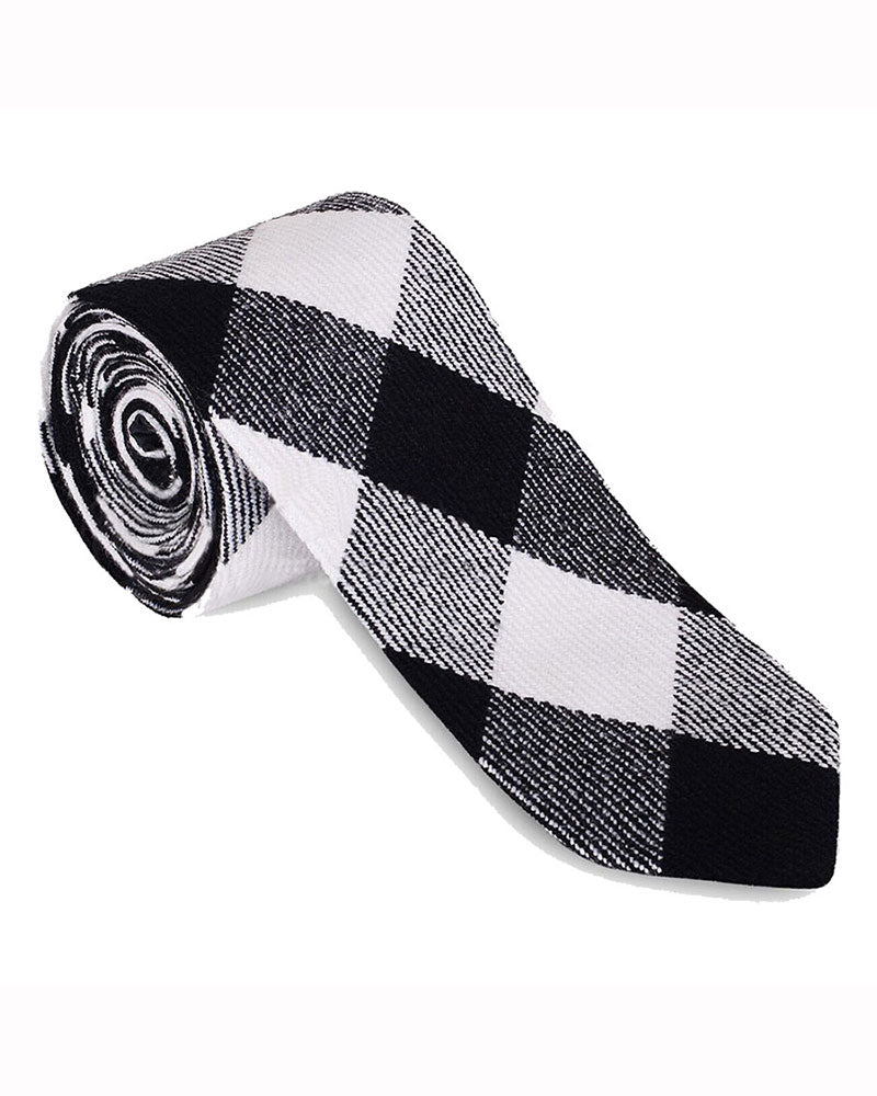 White, Black Rob Roy Tartan NeckTie Scottish Clan NeckTies image 0