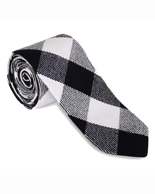 White, Black Rob Roy Tartan NeckTie Scottish Clan NeckTies image 0