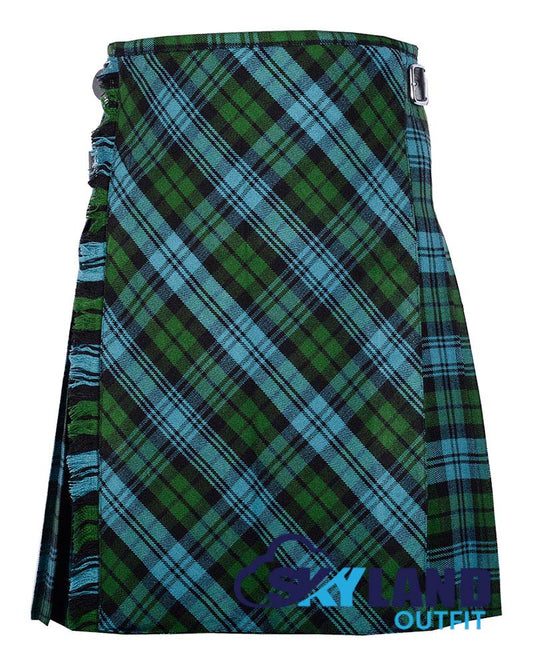 Campbell Ancient Tartan Kilt Traditional 8-Yard Kilt with Bias Cut image 0