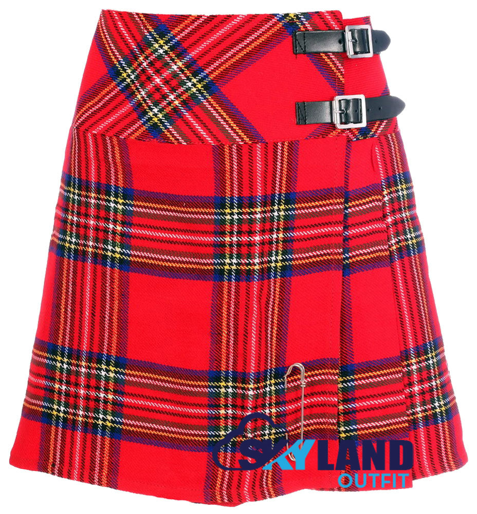 Royal Stewart Tartan Mini Billie Kilt Girls Modern Kilt Skirt image 0