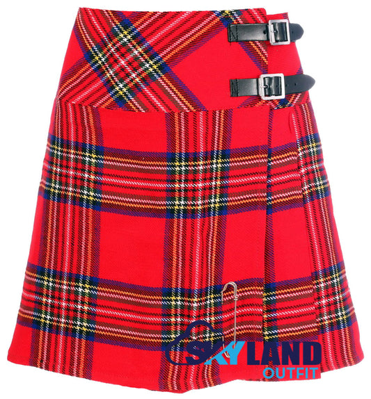 Royal Stewart Tartan Mini Billie Kilt Girls Modern Kilt Skirt image 0