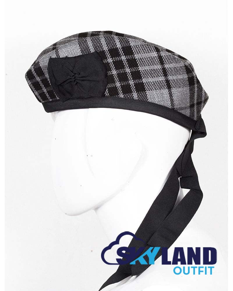 Grey Watch Tartan Glengarry Hat Traditional Scottish Cap image 1