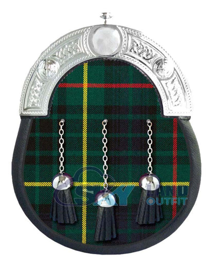 Hunting Stewart Tartan Sporran Full Dress Leather Sporran image 0