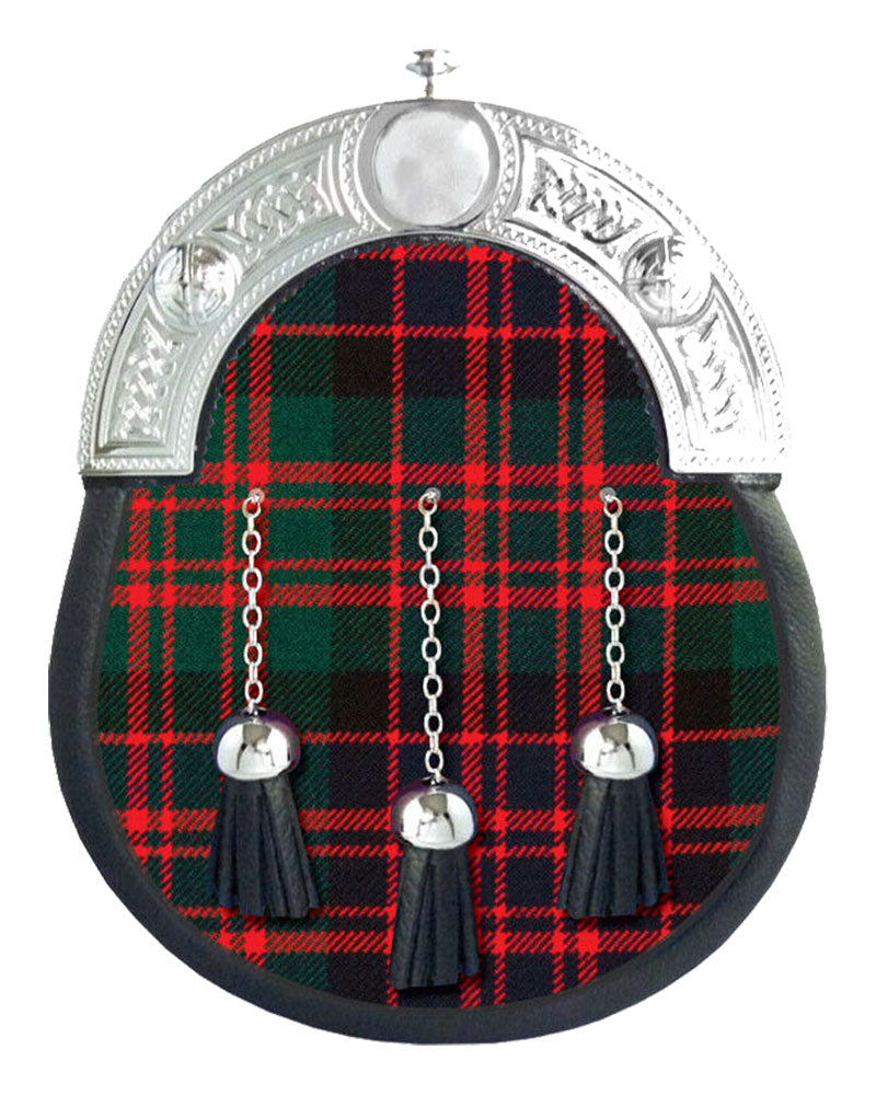 MacDonald Tartan Sporran Scottish Full Dress Leather Sporran image 0