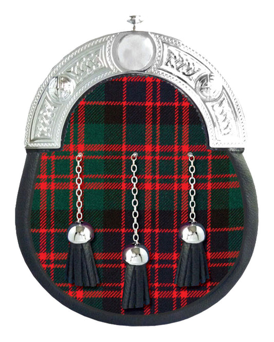 MacDonald Tartan Sporran Scottish Full Dress Leather Sporran image 0