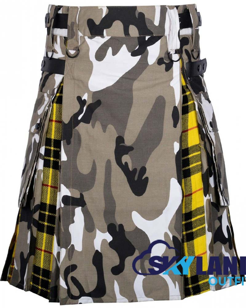 Hybrid Utility Kilts – Camouflage & MacLeod of Lewis Tartan Kilt image 0