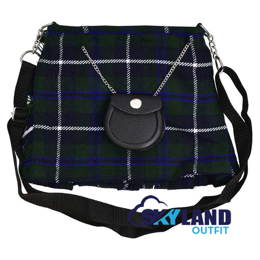 Douglas Blue Tartan Ladies Kilt Shaped Purse, Tote Bag image 0