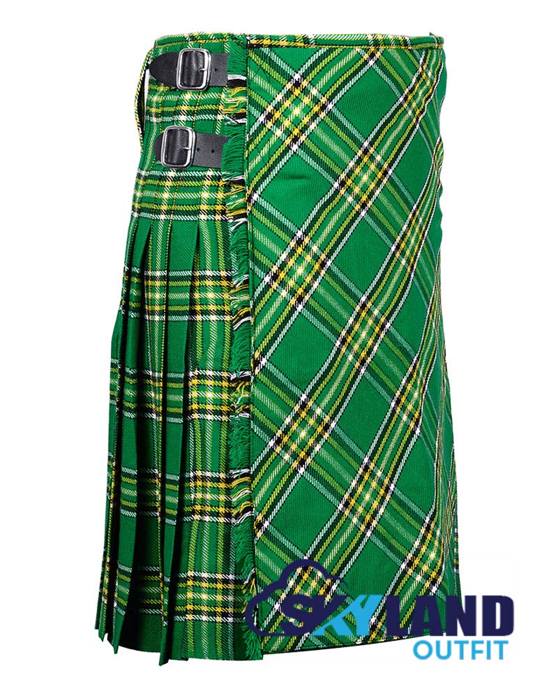 Irish Heritage Tartan Kilt Traditional 8-Yard Kilt with Bias Cut image 1