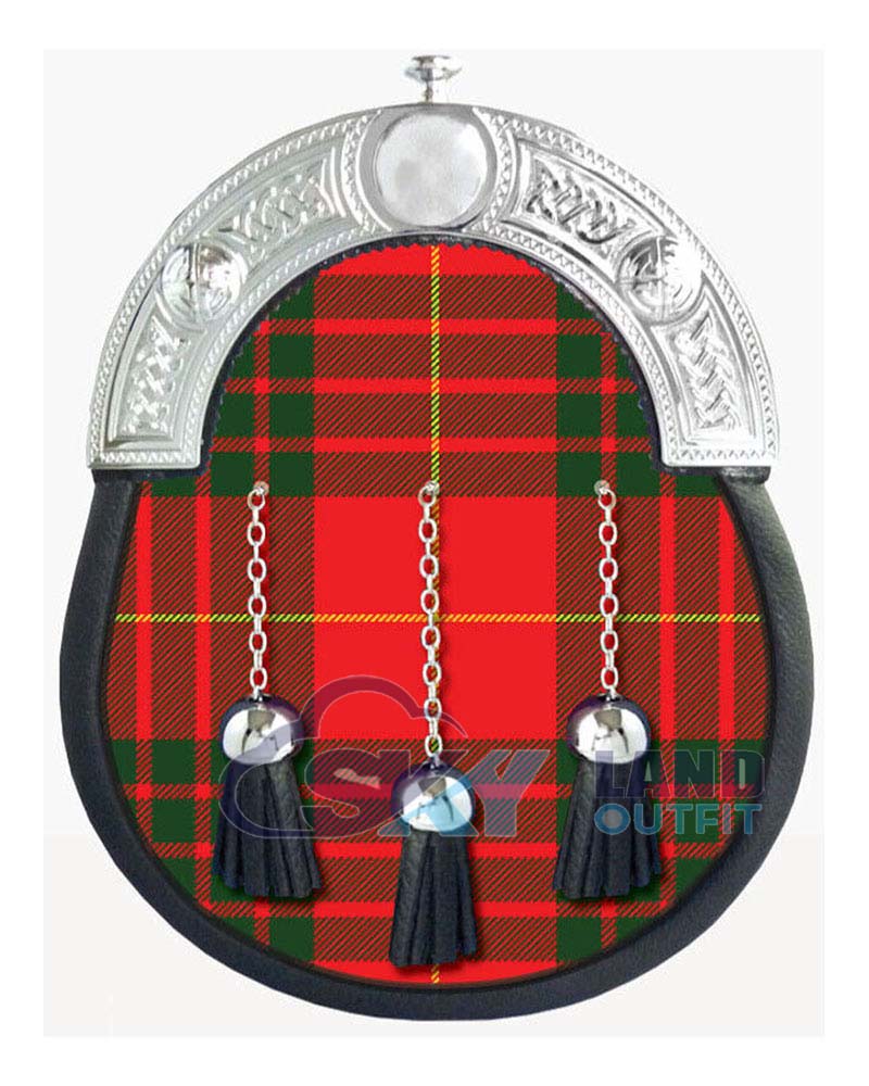 MacGregor Tartan Sporran Scottish Full Dress Leather Sporran image 0